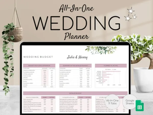 Template Wedding Planner / Perencanaan Pernikahan