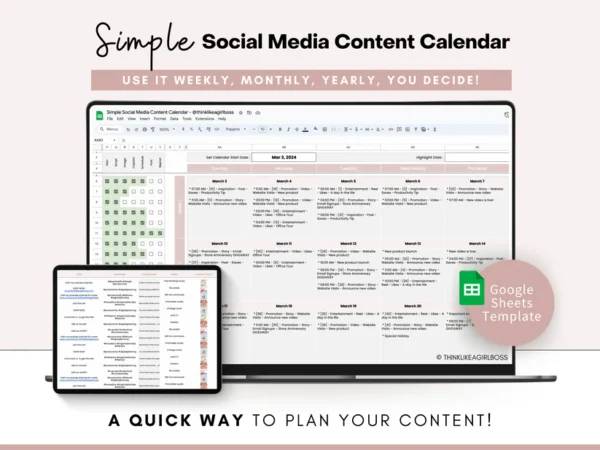 Template Social Media Planner