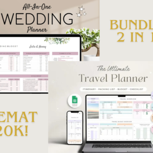 Bundle Template Wedding Planner + Travel Planner