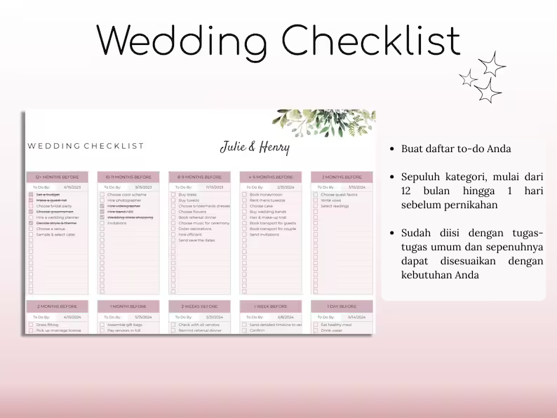 wedding checklist